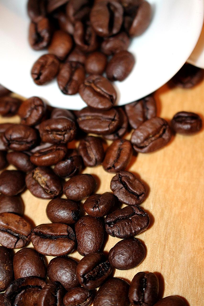 Light roast coffee beans with bright golden color
